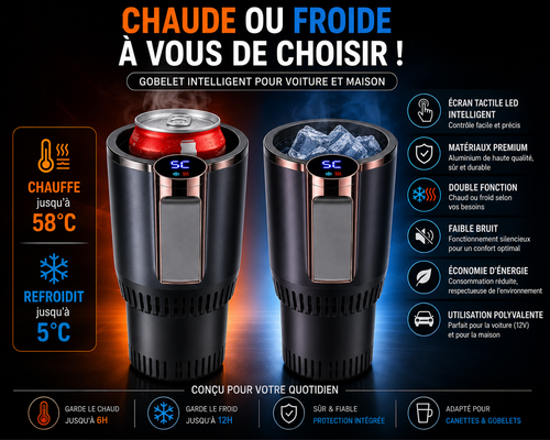 SmartCup™ Auto 2-en-1 | Chauffe & Refroidit vos boissons