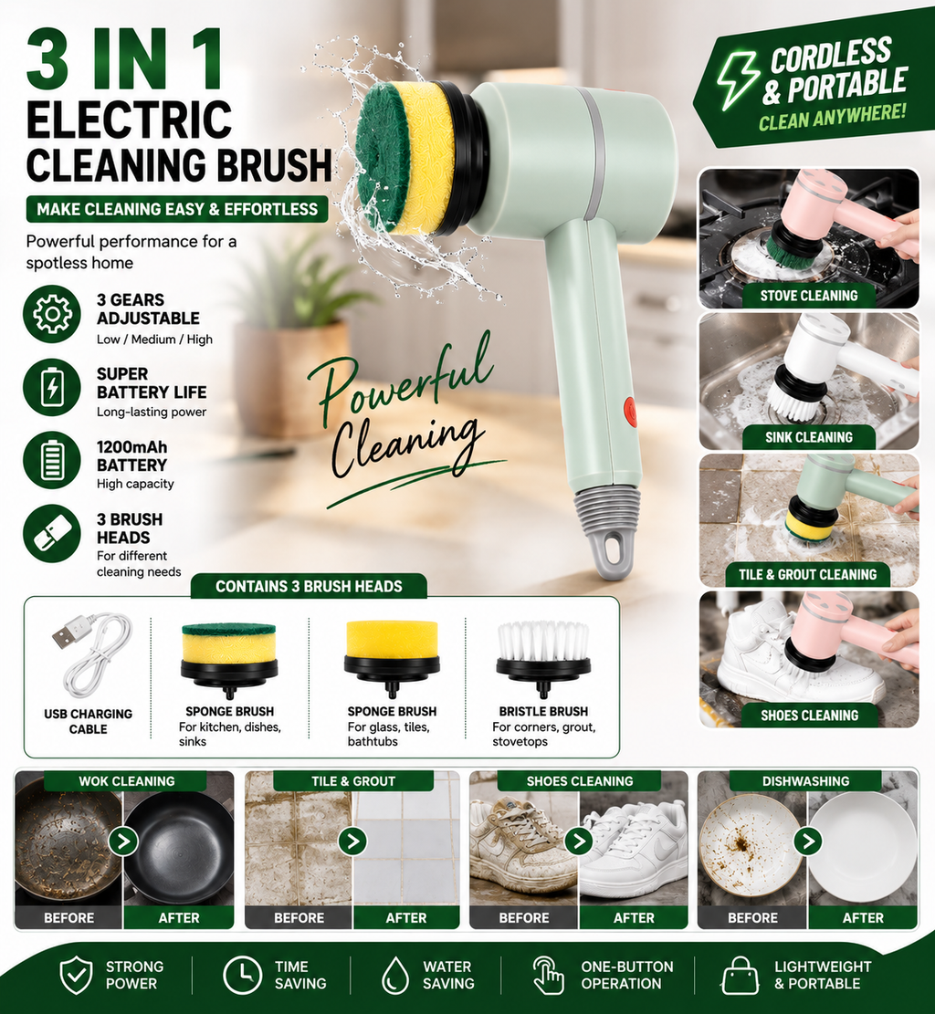 Brosse Électrique Rotative 3-en-1