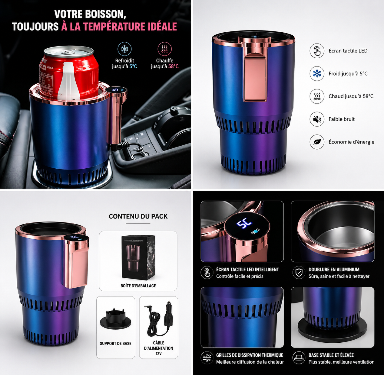 SmartCup™ Auto 2-en-1 | Chauffe & Refroidit vos boissons